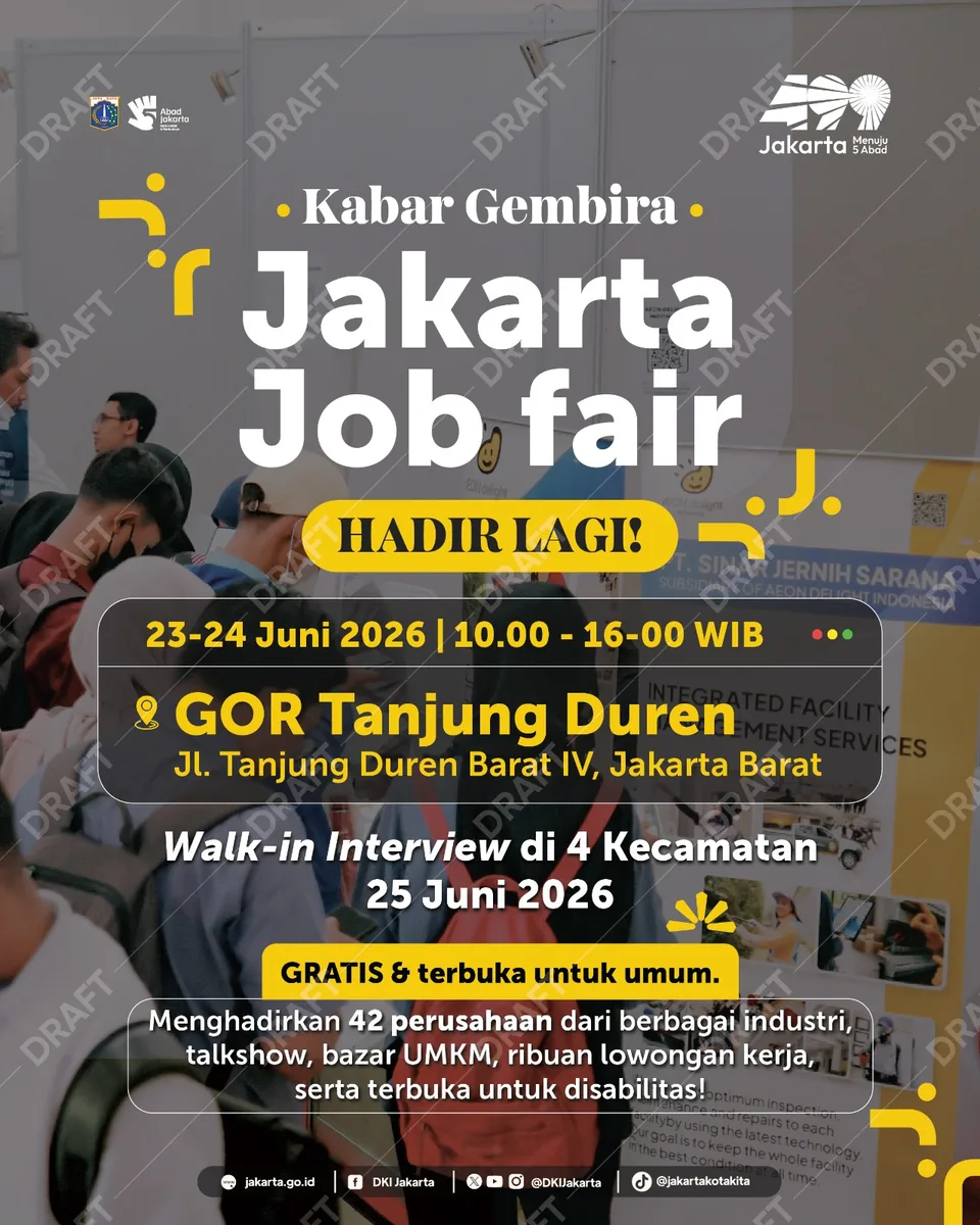 Job Fair Kabupaten Samosir 2026 (Suku Dinas TKTE Wilayah Kabupaten Samosir Barat) : 23-24 Juni 2026